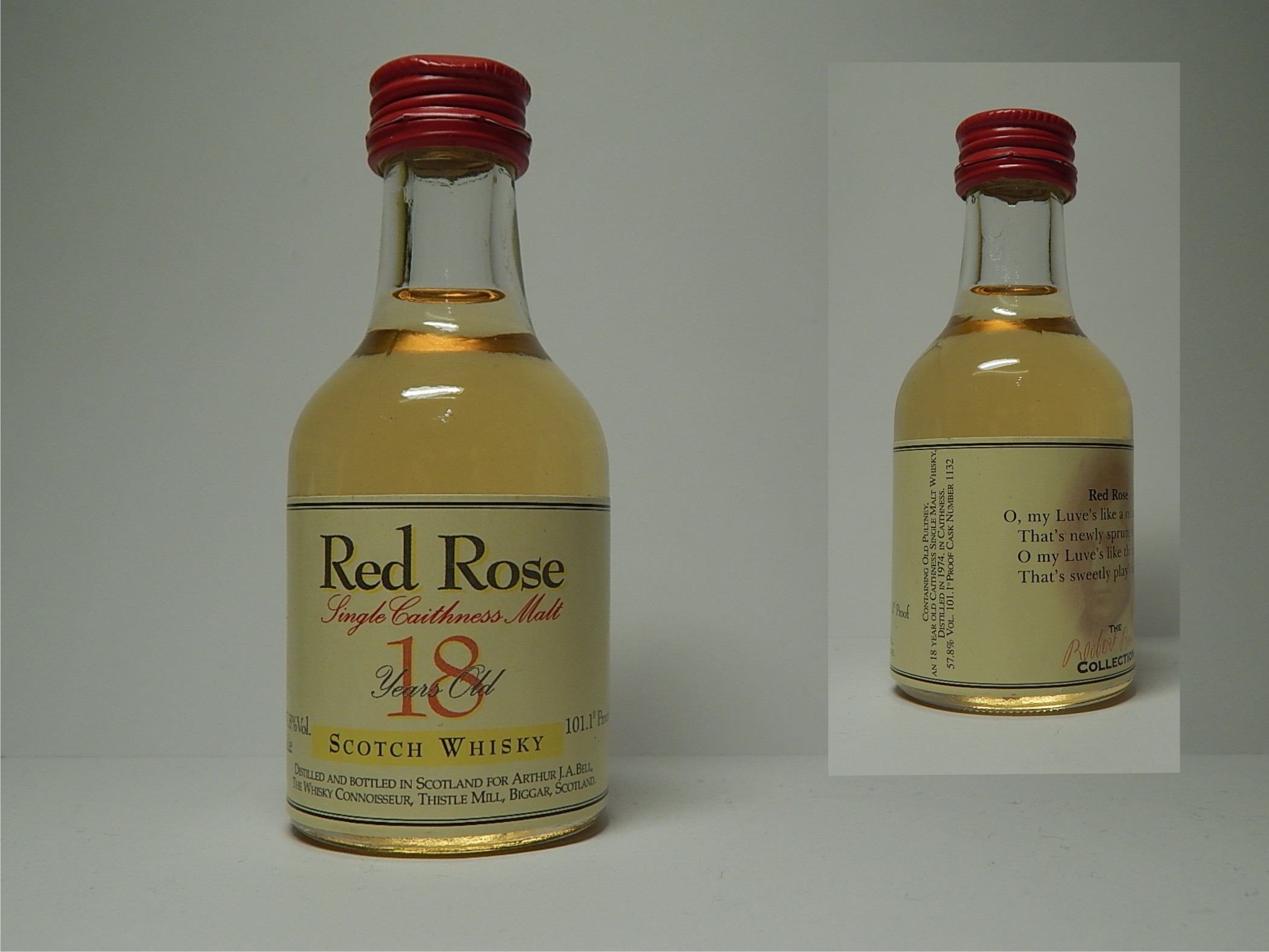 RED ROSE SCMSW 18yo 1974 "Whisky Connoisseur" 5cl.e 57,8%Vol. 101,1´Proof